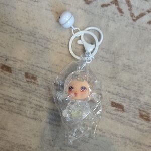 Cute Skullpanda Glittery Keychain